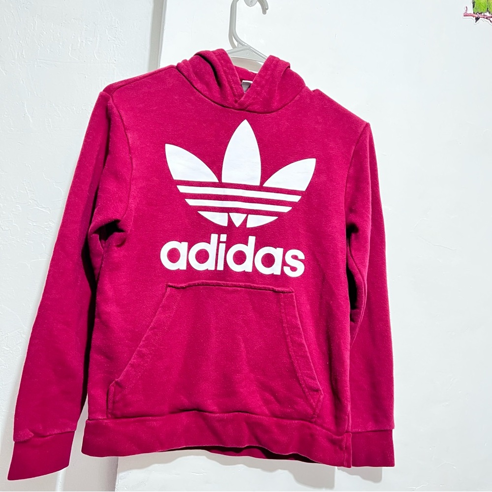 Adidas Fuchsia Hoodie with White Logo:BOX OW4